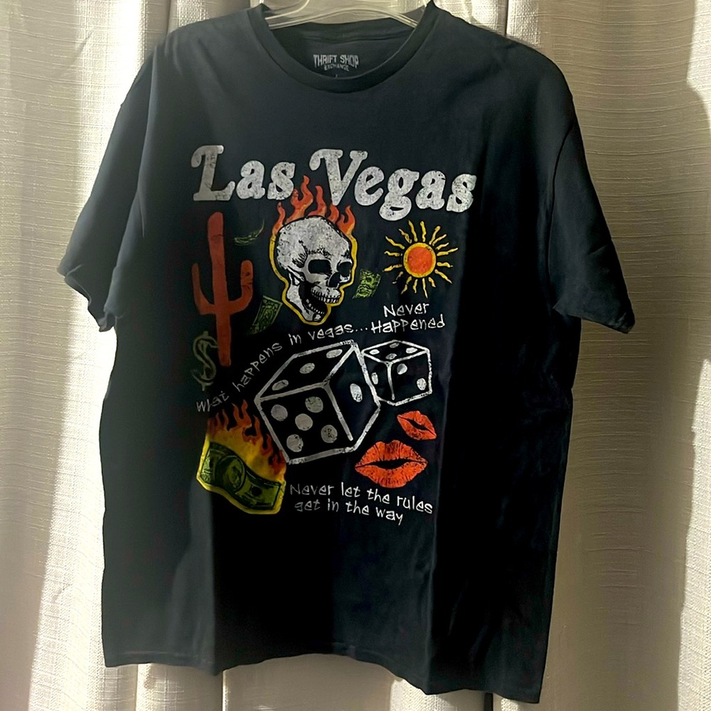Thrift shop exchange large graphics t shirt